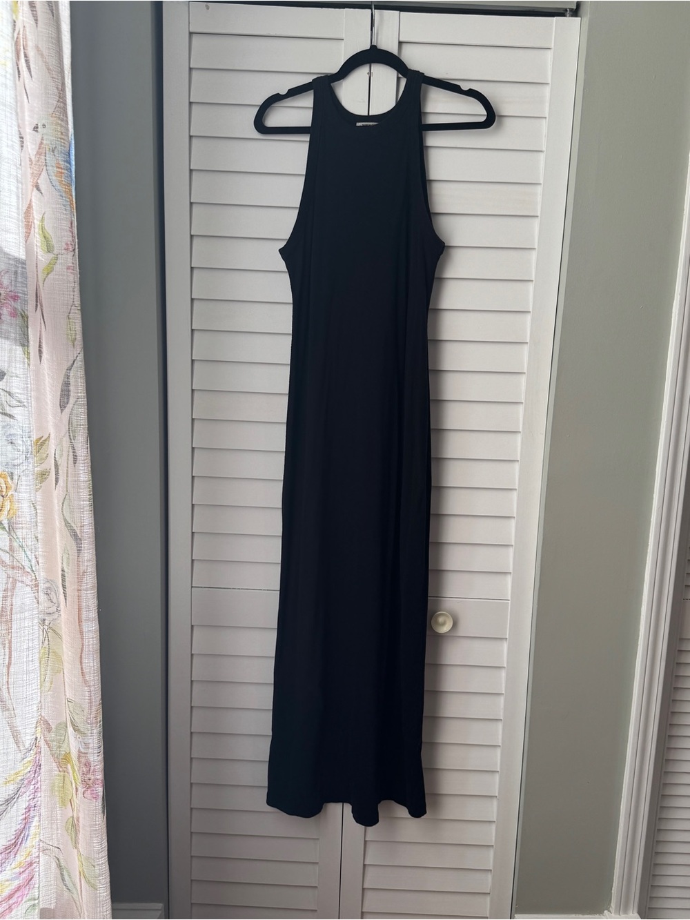 Buck Mason surplus rib Black Sleeveless high neck Maxi Dress